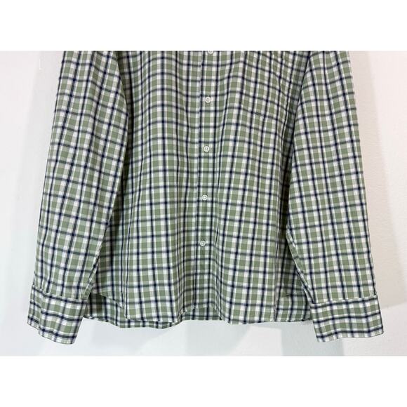 J.Crew Men’s XXL Slim Untucked Flex Washed Green Plaid Long Sleeve Shirt NWT - Picture 4 of 7